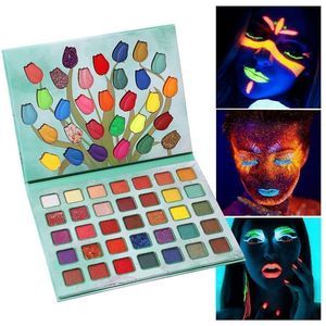 CHARMCODE 65 Colors Neon Shimmer Matte Glitter Eyeshadow Makeup Palette,